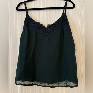 Abercrombie Dark Green tank blouse